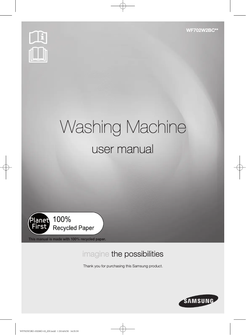 Page n°1 - Manuel utilisateur Samsung WF702W2BCWQ