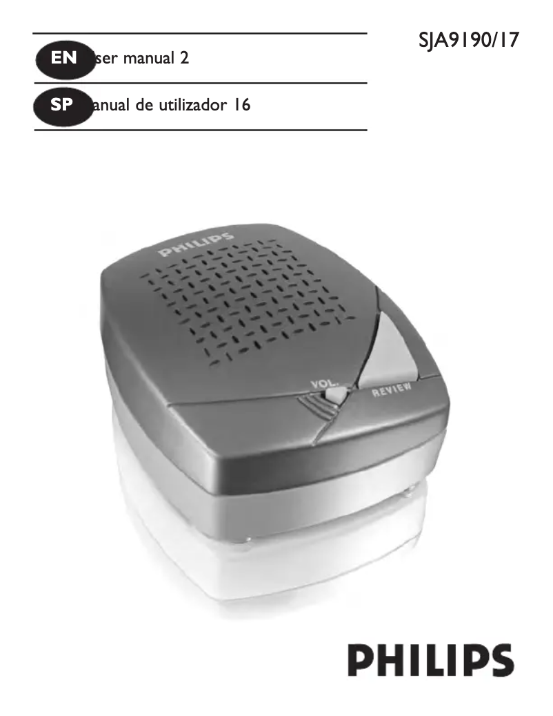 Image de la première page du manuel de l'appareil SJA9190