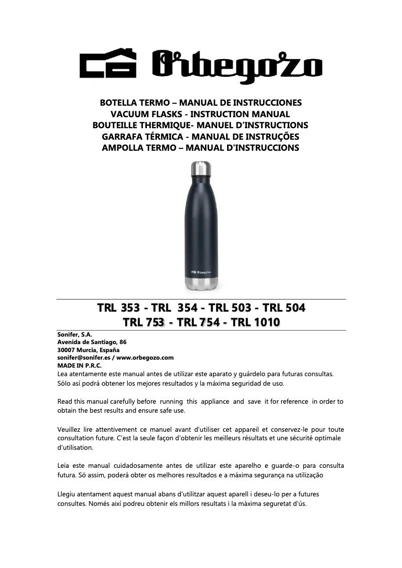 Image de la première page du manuel de l'appareil TRL 353