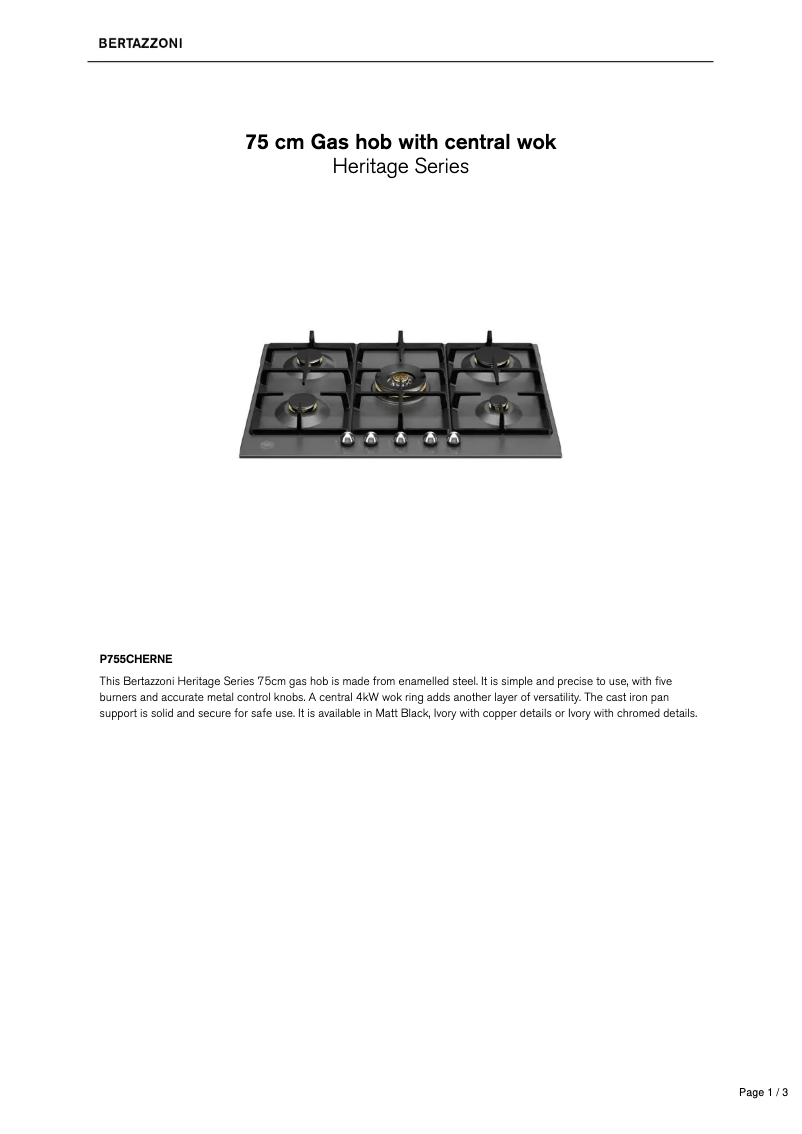 Image de la première page du manuel de l'appareil P755CHERNE
