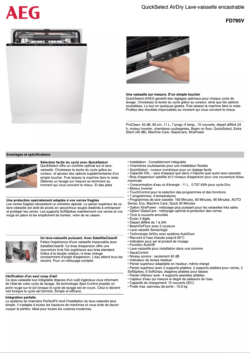 Image de la première page du manuel de l'appareil FD795V