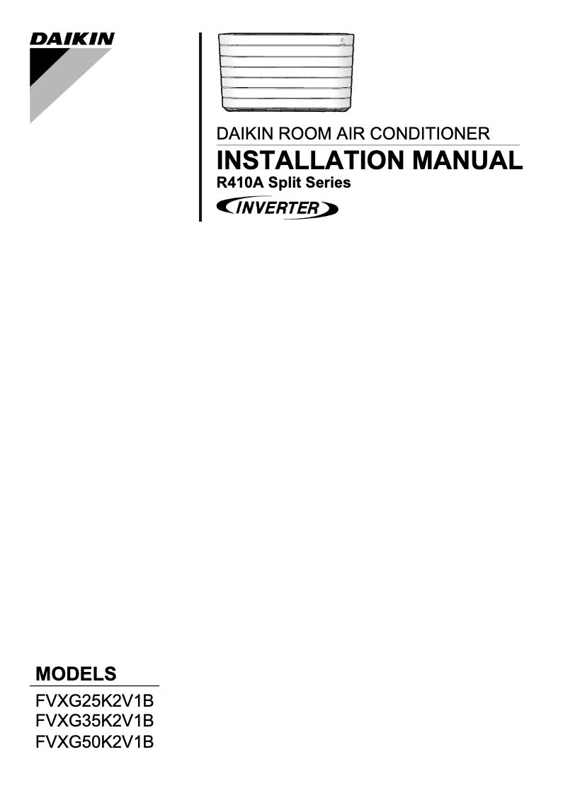 Page 1 de la notice Manuel utilisateur Daikin FVXG50K