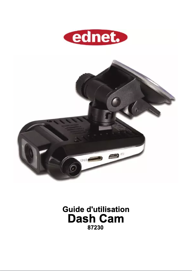 Image de la première page du manuel de l'appareil Dash Cam 87230