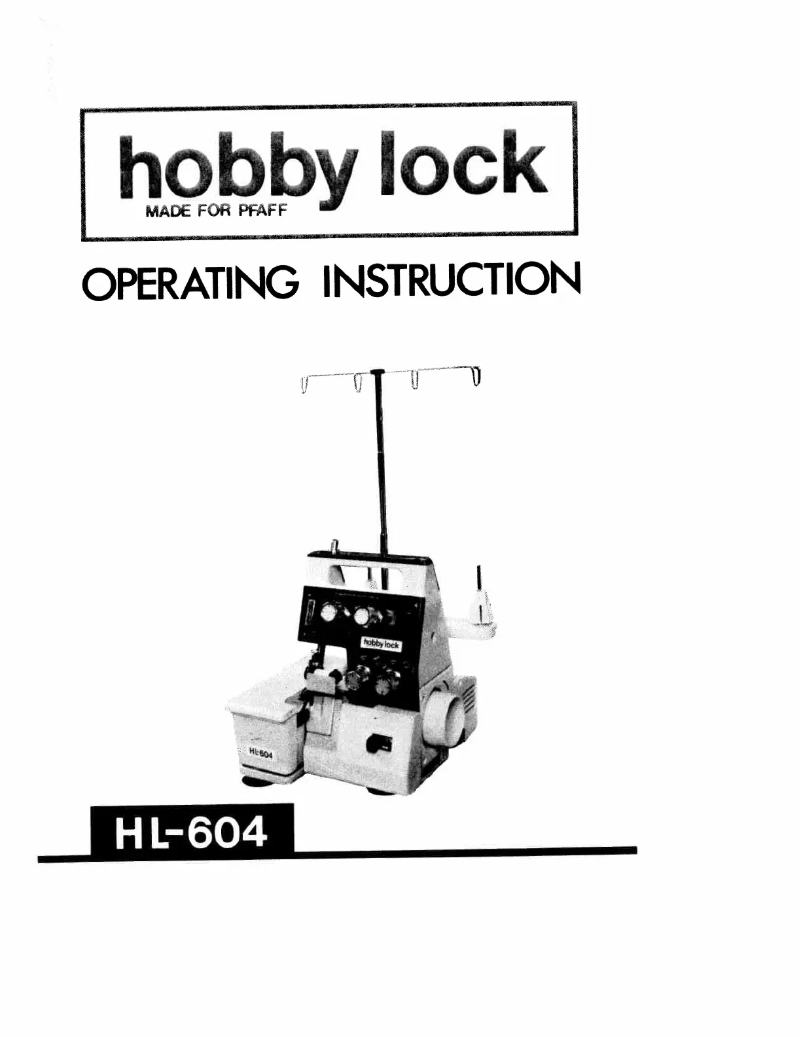 Image de la première page du manuel de l'appareil hobbylock 604