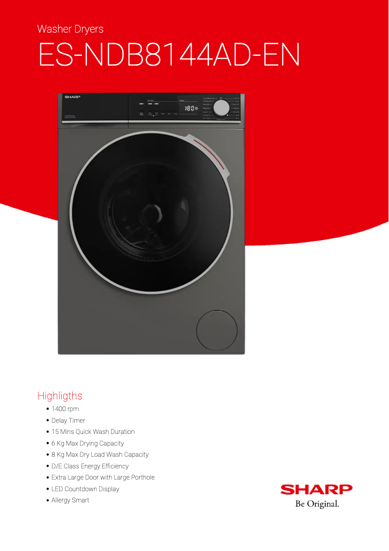 Image de la première page du manuel de l'appareil ES-NDB8144AD-EN