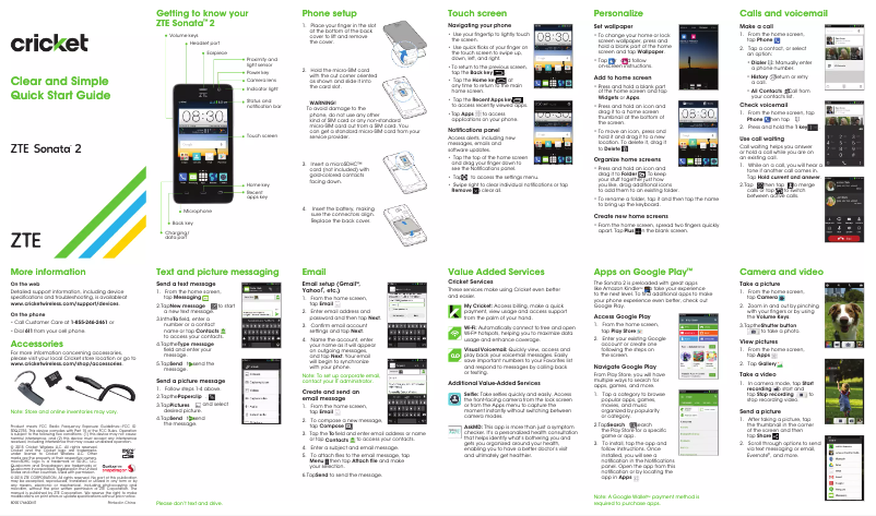 Imagen de la primera página del manual del dispositivo Sonata 2