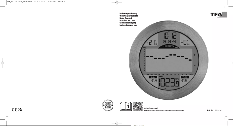 Image de la première page du manuel de l'appareil METEOMAR 35.1124