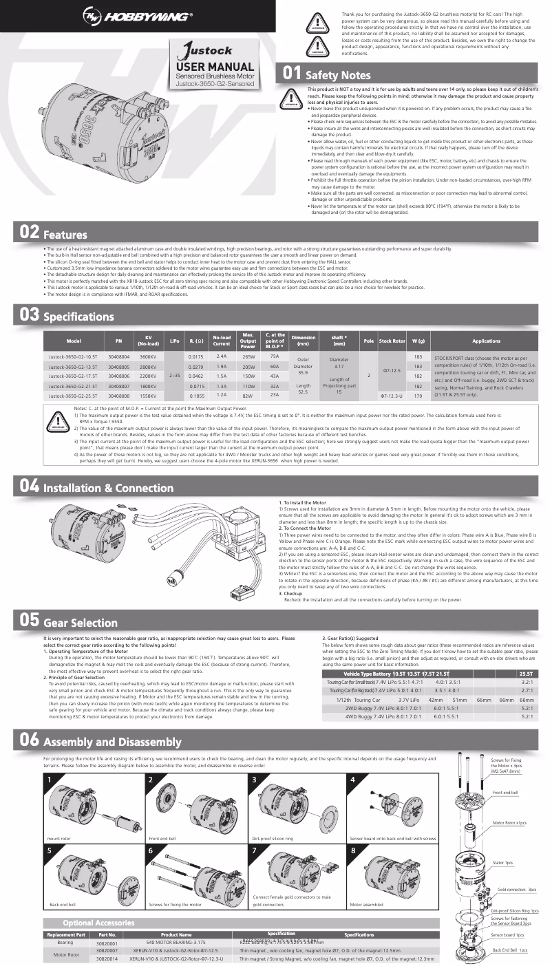 Image de la première page du manuel de l'appareil JUSTOCK-3650SD
