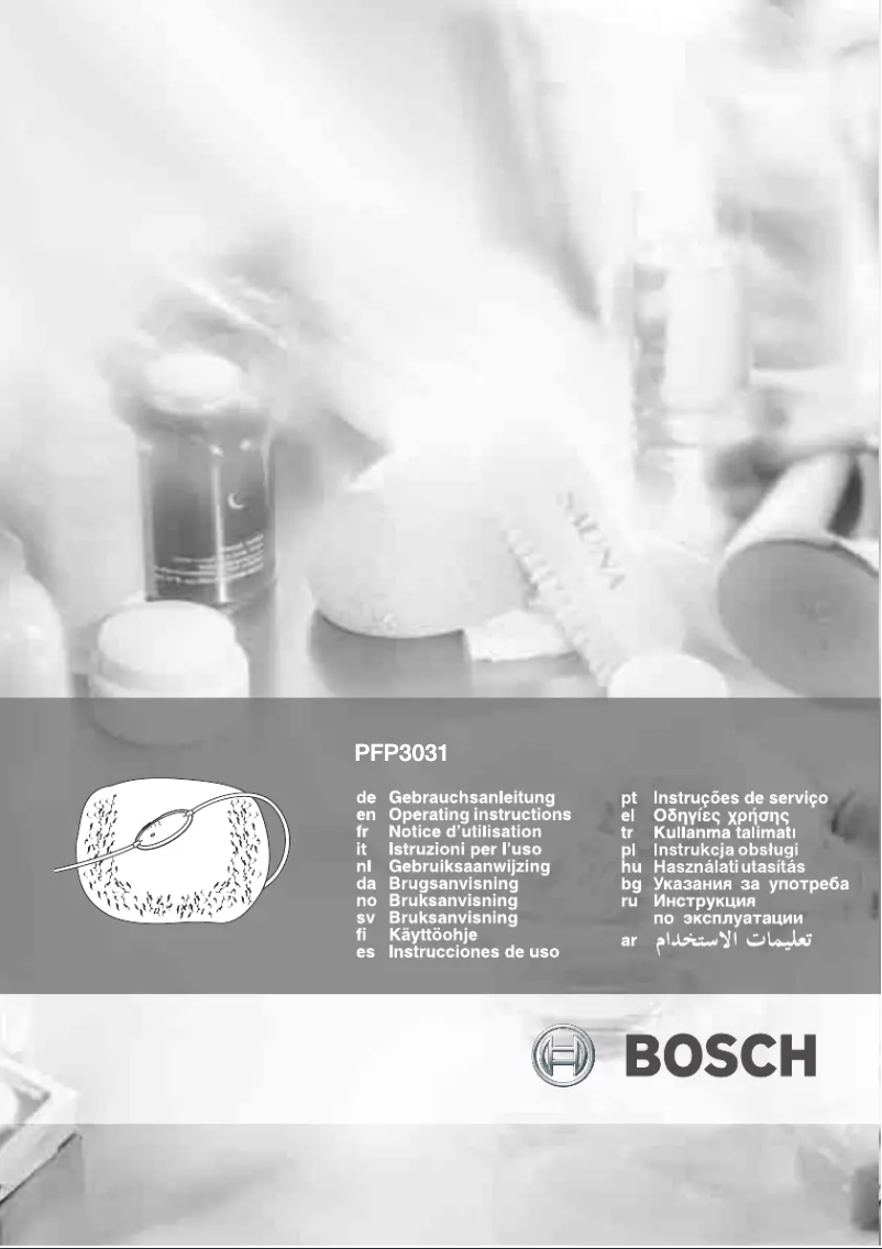 Page 1 de la notice Manuel utilisateur Bosch PFP3031