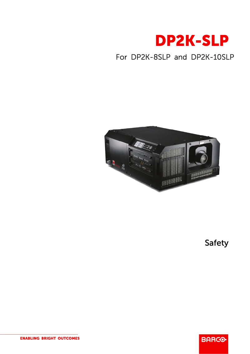 Page n°1 - Instructions de sécurité Barco DP2K-8SLP