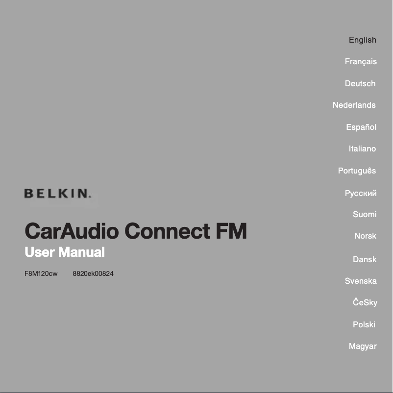 Image de la première page du manuel de l'appareil CarAudio Connect FM