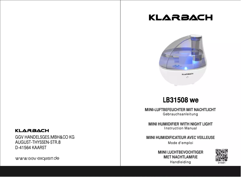 Page n°1 - Manuel utilisateur Klarbach LB 31508 we