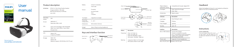 Imagen de la primera página del manual del dispositivo V1E3AQNAVW