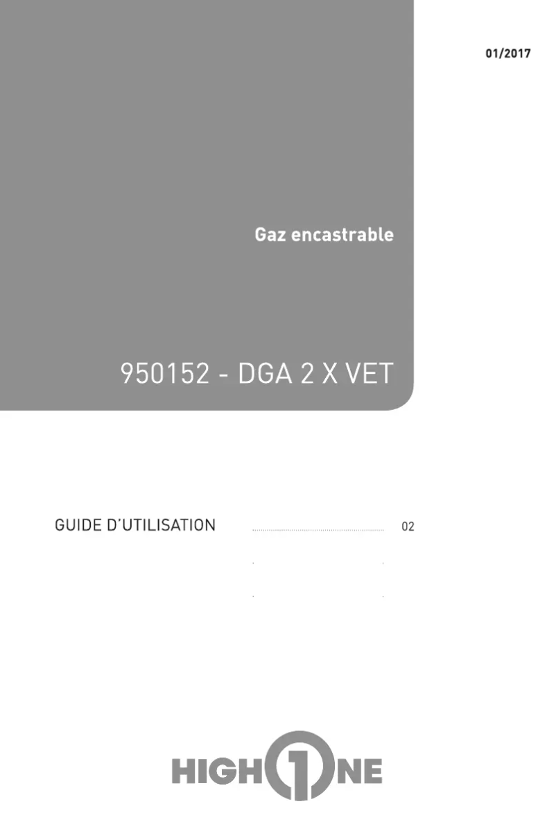 Page 1 de la notice Manuel utilisateur High One DGA 2 X VET