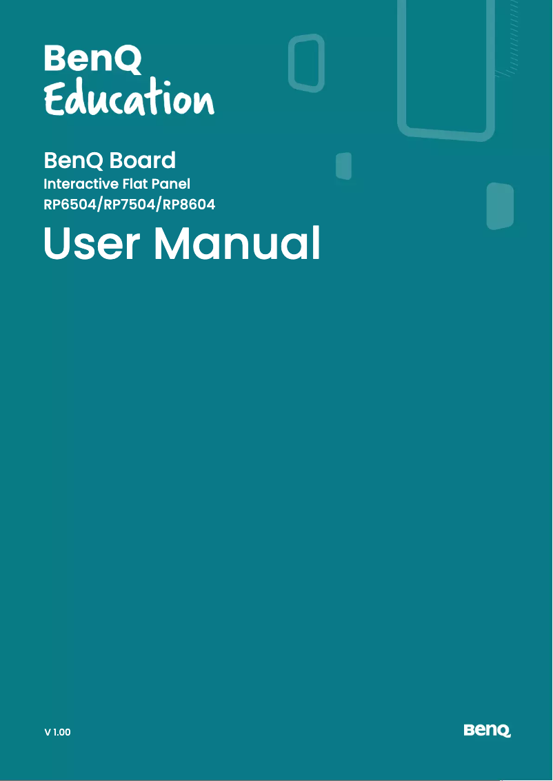 Page n°1 - Manuel utilisateur BenQ RP8604