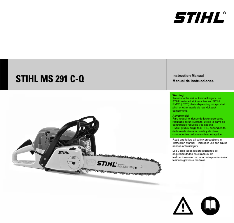 Page 1 de la notice Manuel utilisateur Stihl MS 291 C-Q
