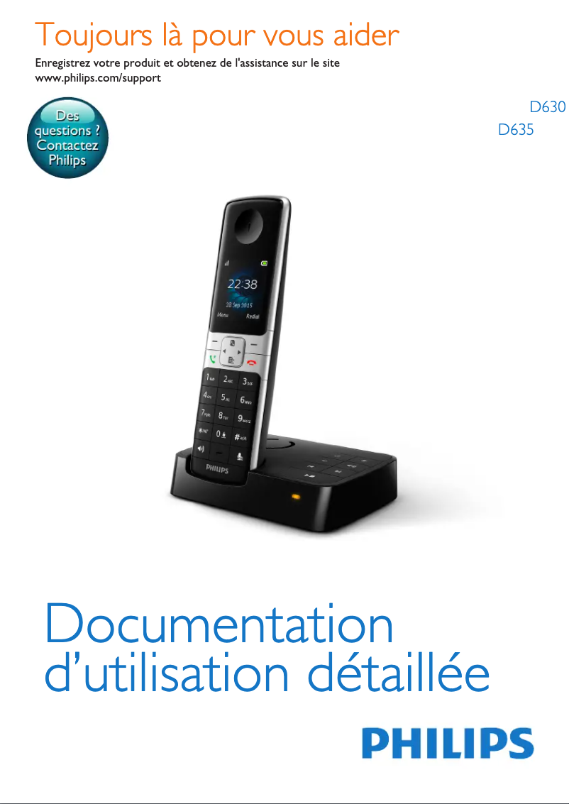 Page 1 of the manual User Manual Philips D6352B