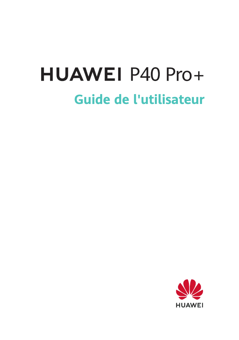 Page 1 de la notice Manuel utilisateur Huawei P40 Pro