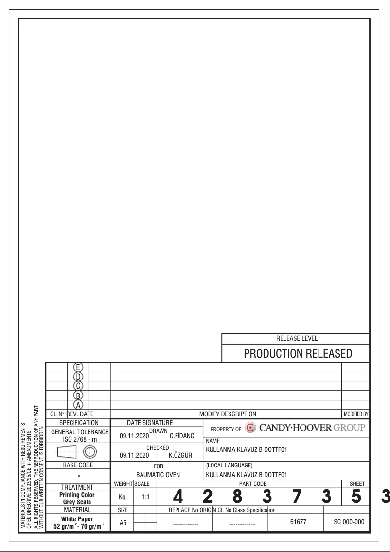 Page 1 de la notice Manuel utilisateur Baumatic BODM984X