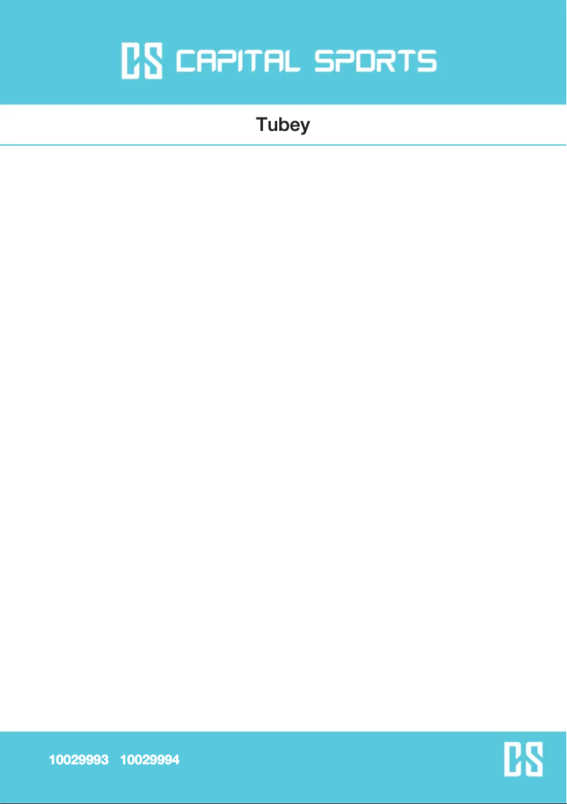 Page 1 de la notice Manuel utilisateur Capital Sports Tubey