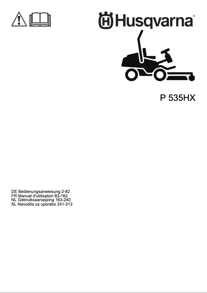 Page n°1 - Manuel utilisateur Husqvarna P 535HX