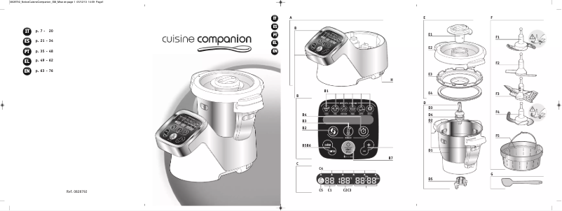 Page 1 de la notice Manuel utilisateur Moulinex I-Companion