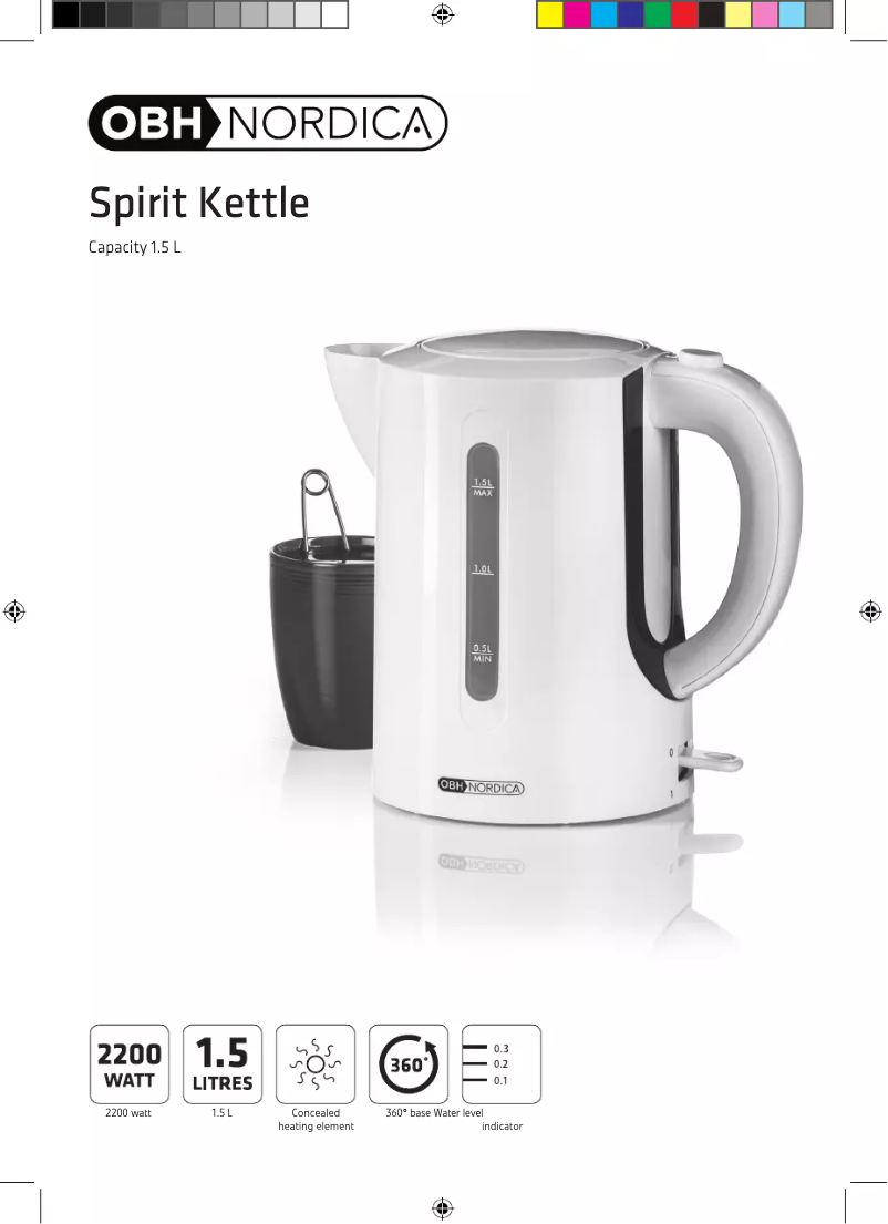 Page 1 de la notice Manuel utilisateur OBH Nordica Spirit 6409