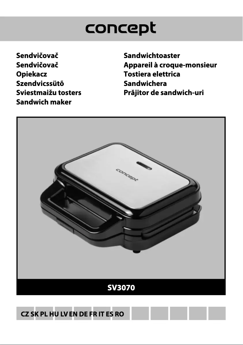 Page 1 de la notice Manuel utilisateur Concept SV3070