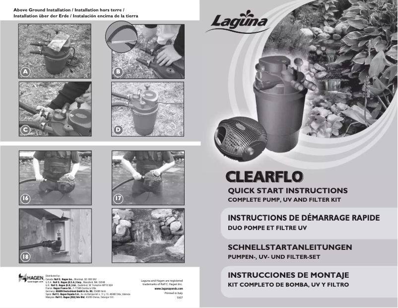 Image de la première page du manuel de l'appareil ClearFlo