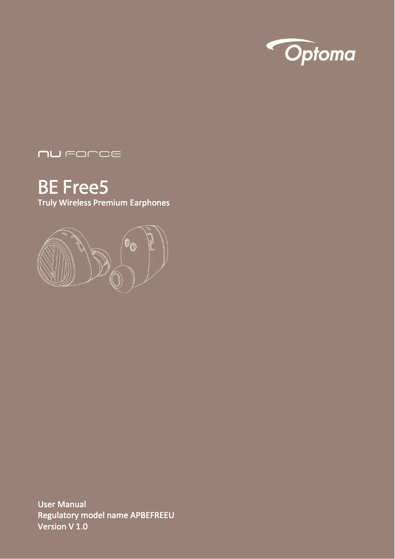 Page 1 de la notice Manuel utilisateur NuForce BE Free5