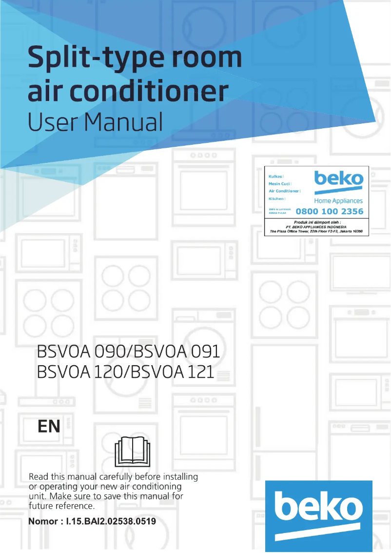 Page 1 de la notice Manuel utilisateur Beko BSVOA 090