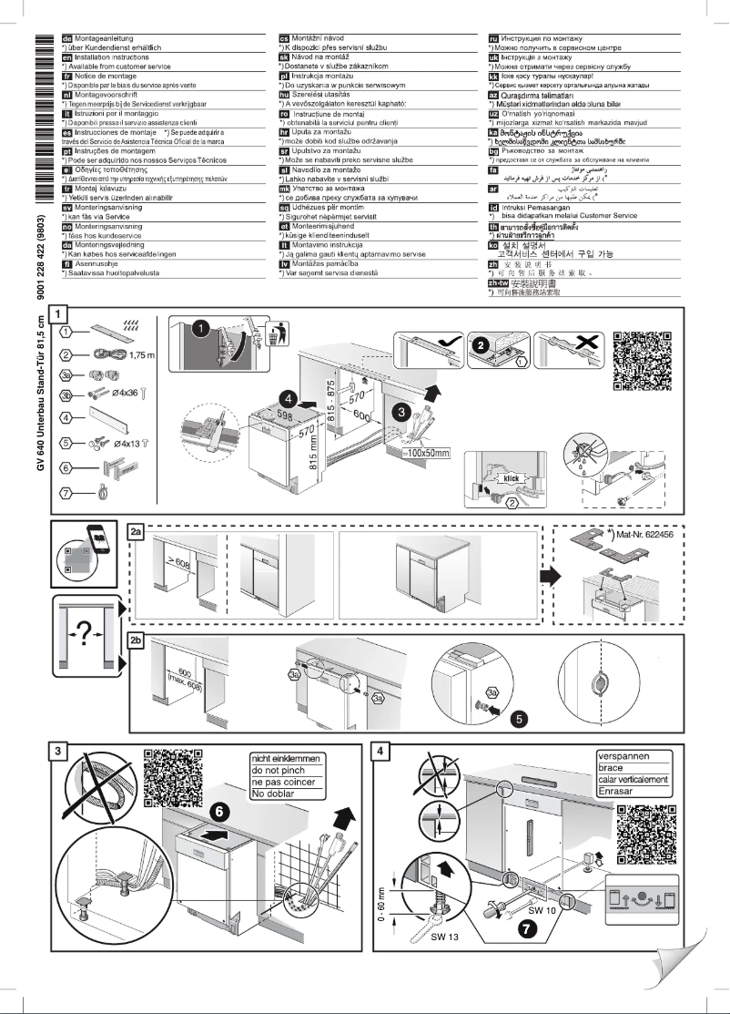 Page 1 de la notice Guide d'installation Siemens SN45ZS49CE