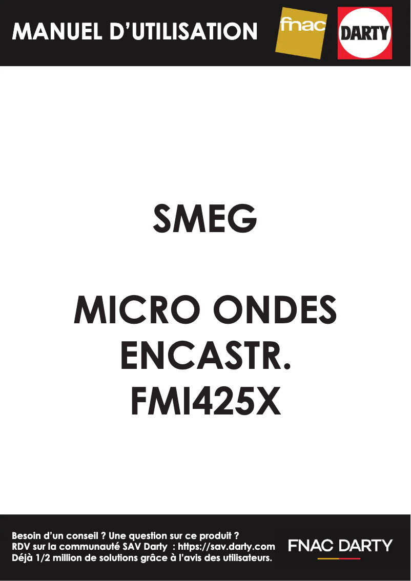 Page n°1 - Manuel utilisateur Smeg FMI425X