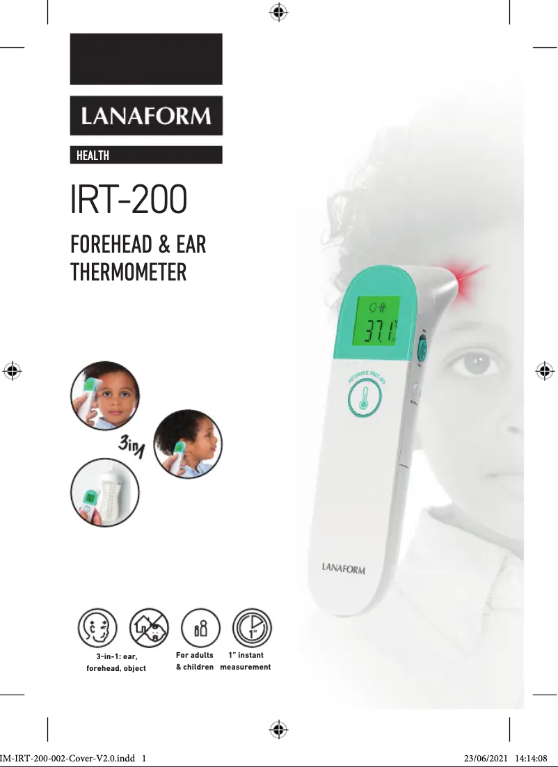 Page 1 de la notice Manuel utilisateur Lanaform IRT-200