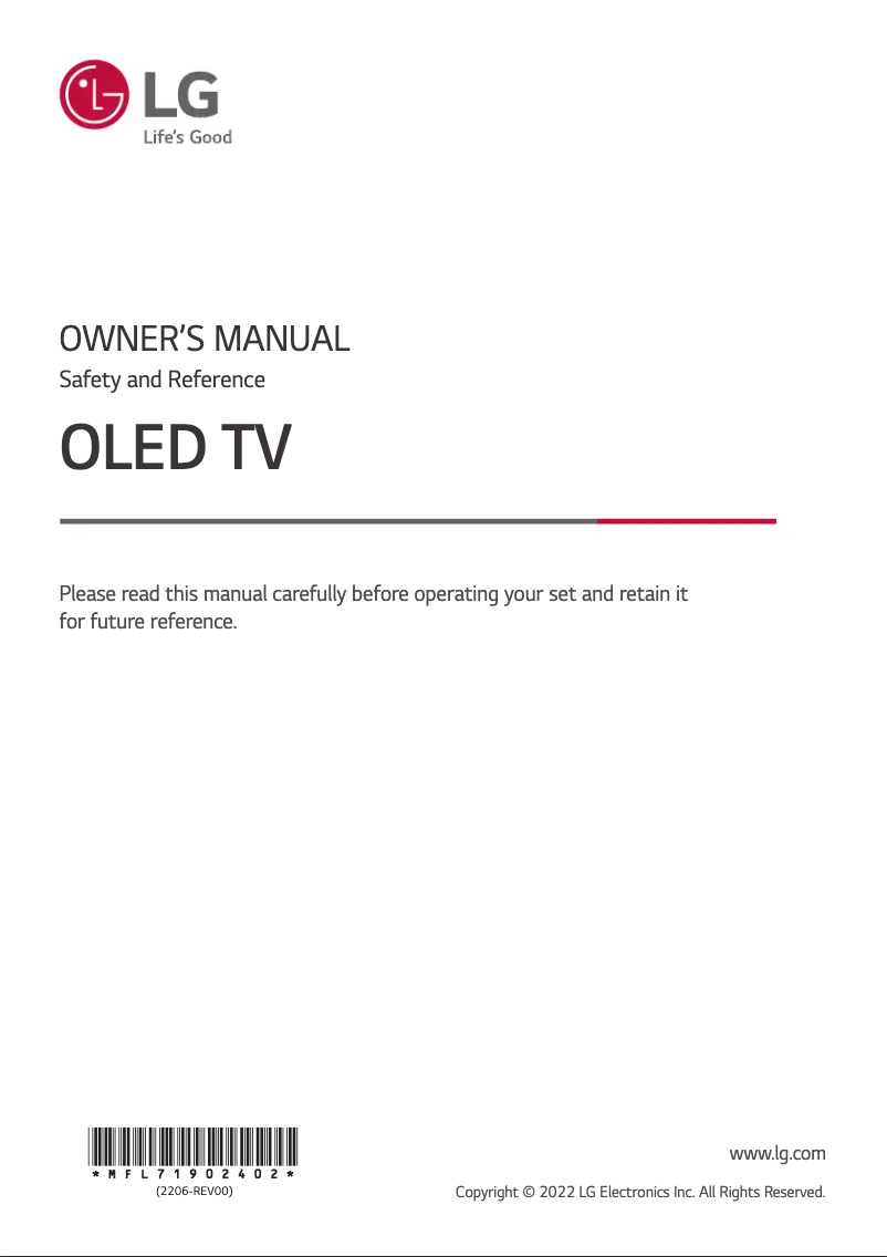 Página 1 del manual Manual de usuario LG 48AN960H0LD