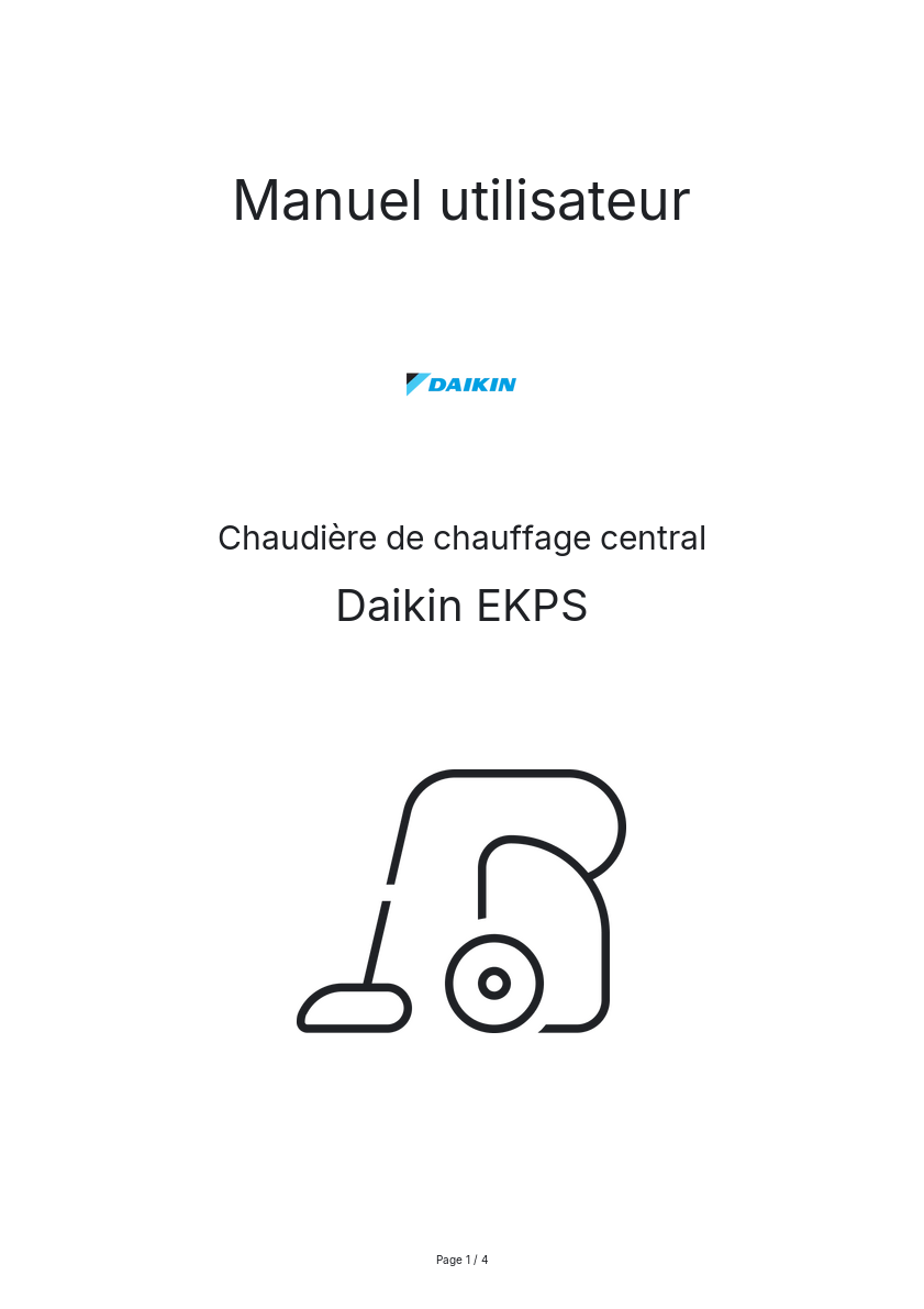 Image de la première page du manuel de l'appareil EKPS