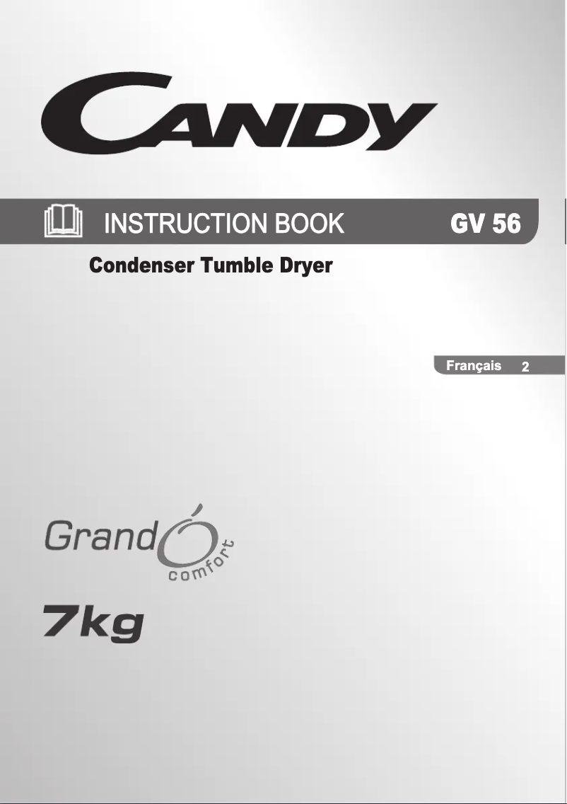 Page 1 de la notice Manuel utilisateur Candy GV 56-S