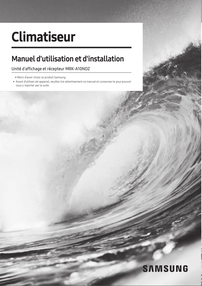 Page 1 de la notice Manuel utilisateur Samsung MRK-A10N
