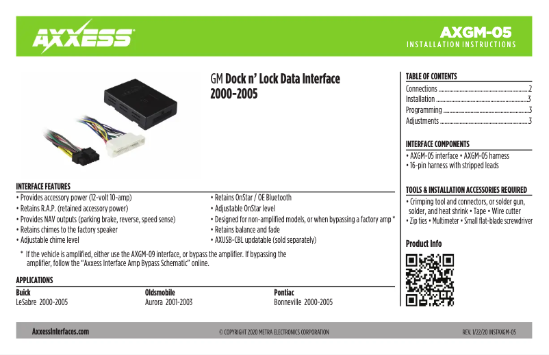 Página 1 del manual Manual de usuario AXESS AXGM-05