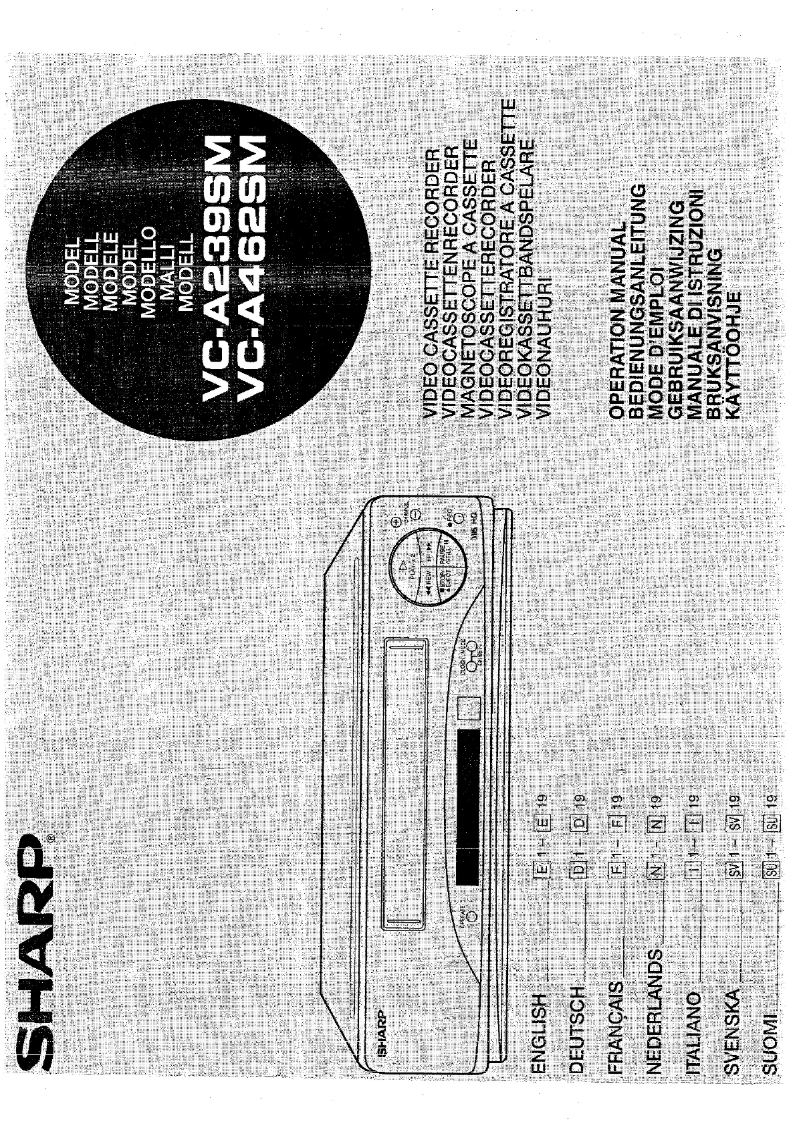 Page n°1 - Manuel utilisateur Sharp VC-A462SM