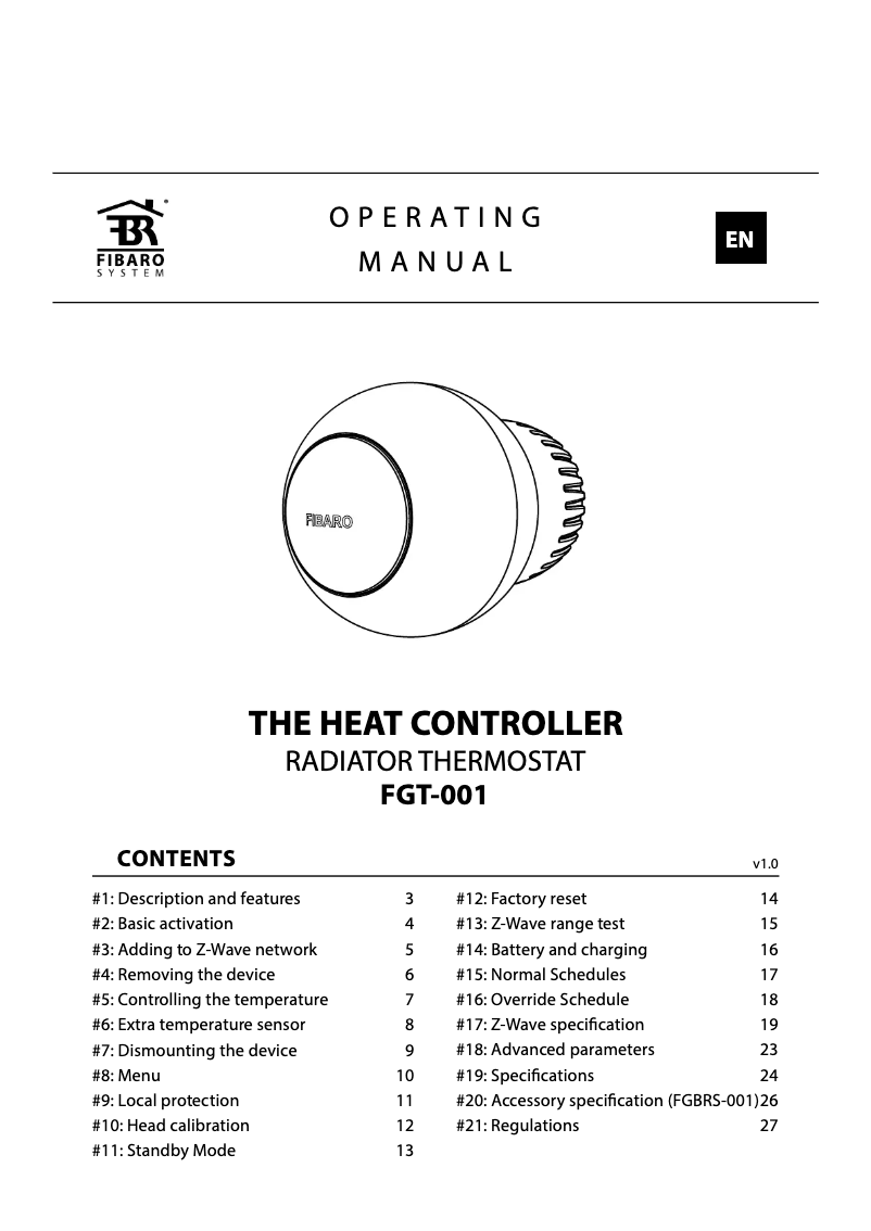 Image de la première page du manuel de l'appareil FGT-001 ZW5 EU