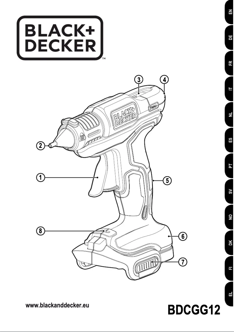 Page 1 de la notice Manuel utilisateur Black & Decker BDCGG12