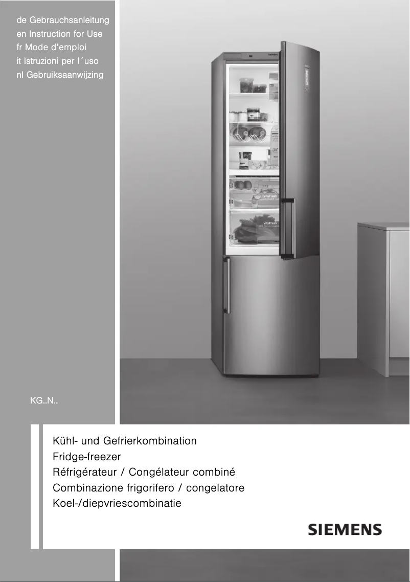 Image de la première page du manuel de l'appareil KG36NAI40