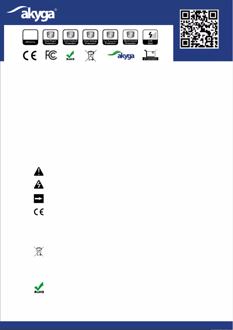 Page 1 de la notice Manuel utilisateur Akyga AK-ND-41