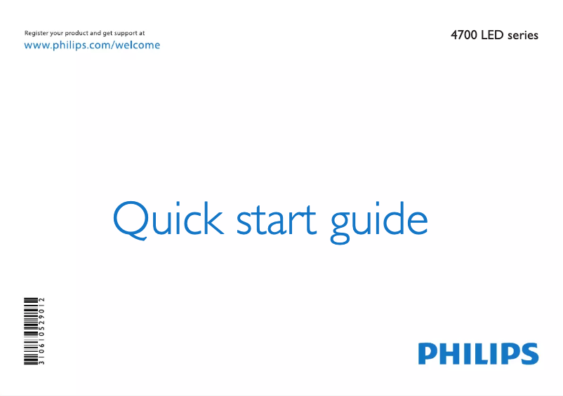 First page image of the manual for 46PFL4707G