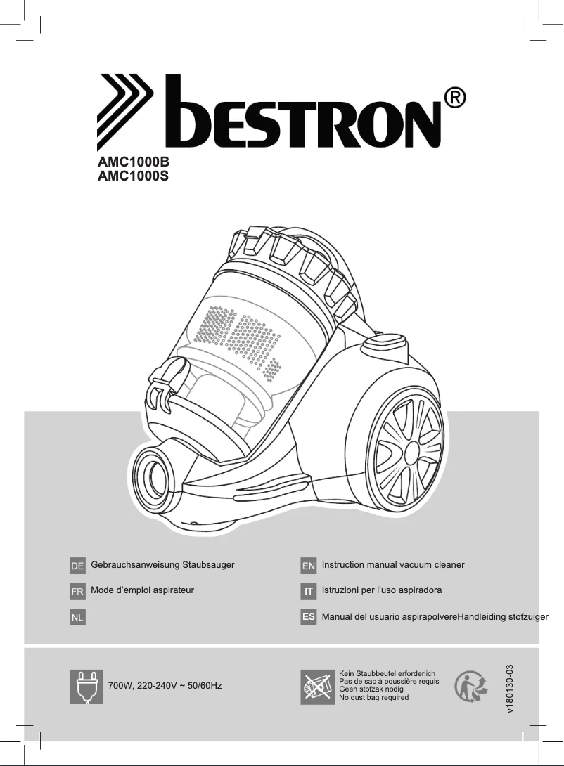 Page 1 de la notice Manuel utilisateur Bestron Multipo Plus AMC1000S