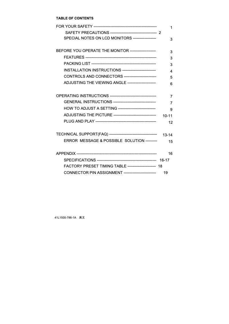 Página 1 del manual Manual de usuario Acer AL1521