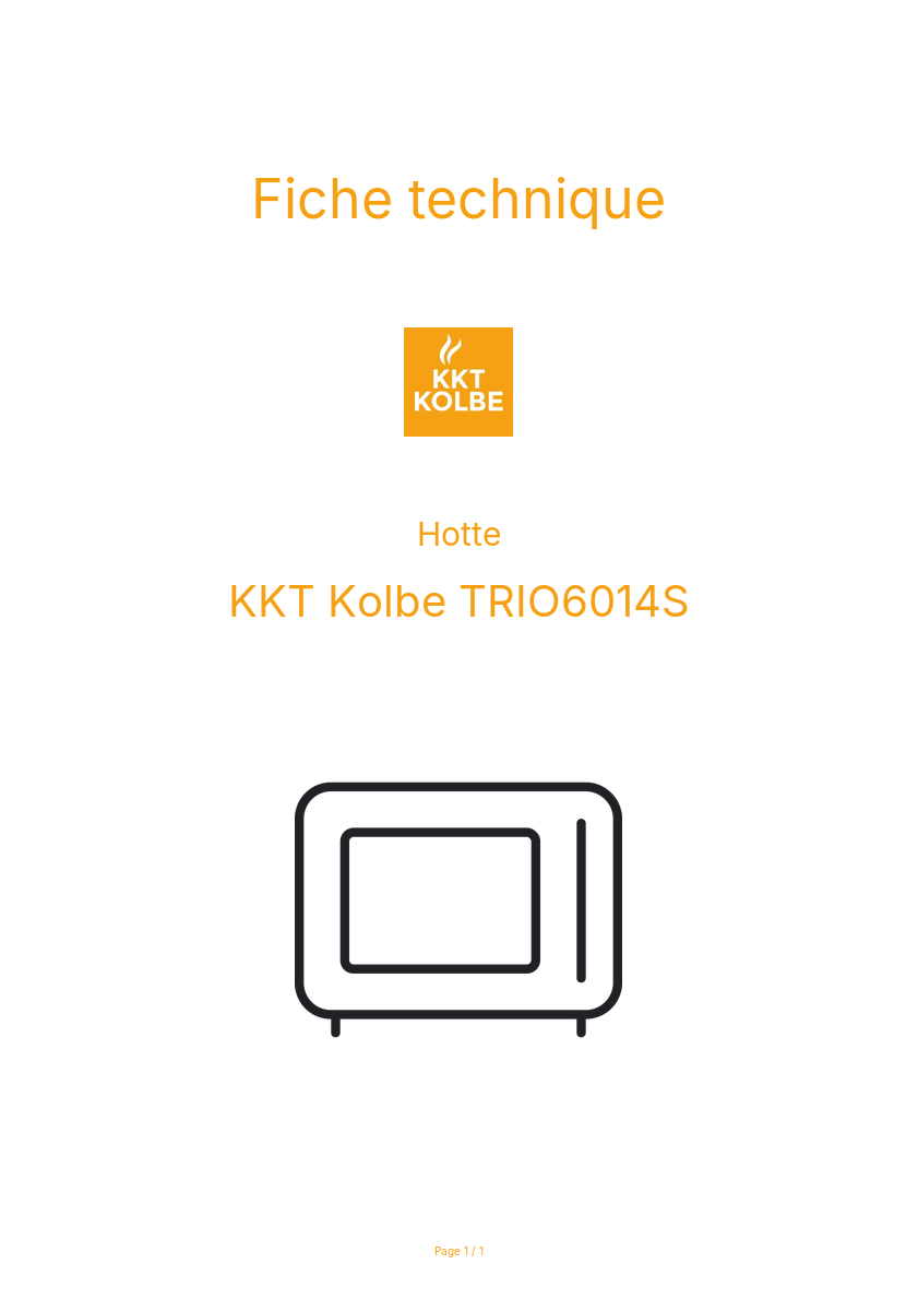 Image de la première page du manuel de l'appareil TRIO6014S