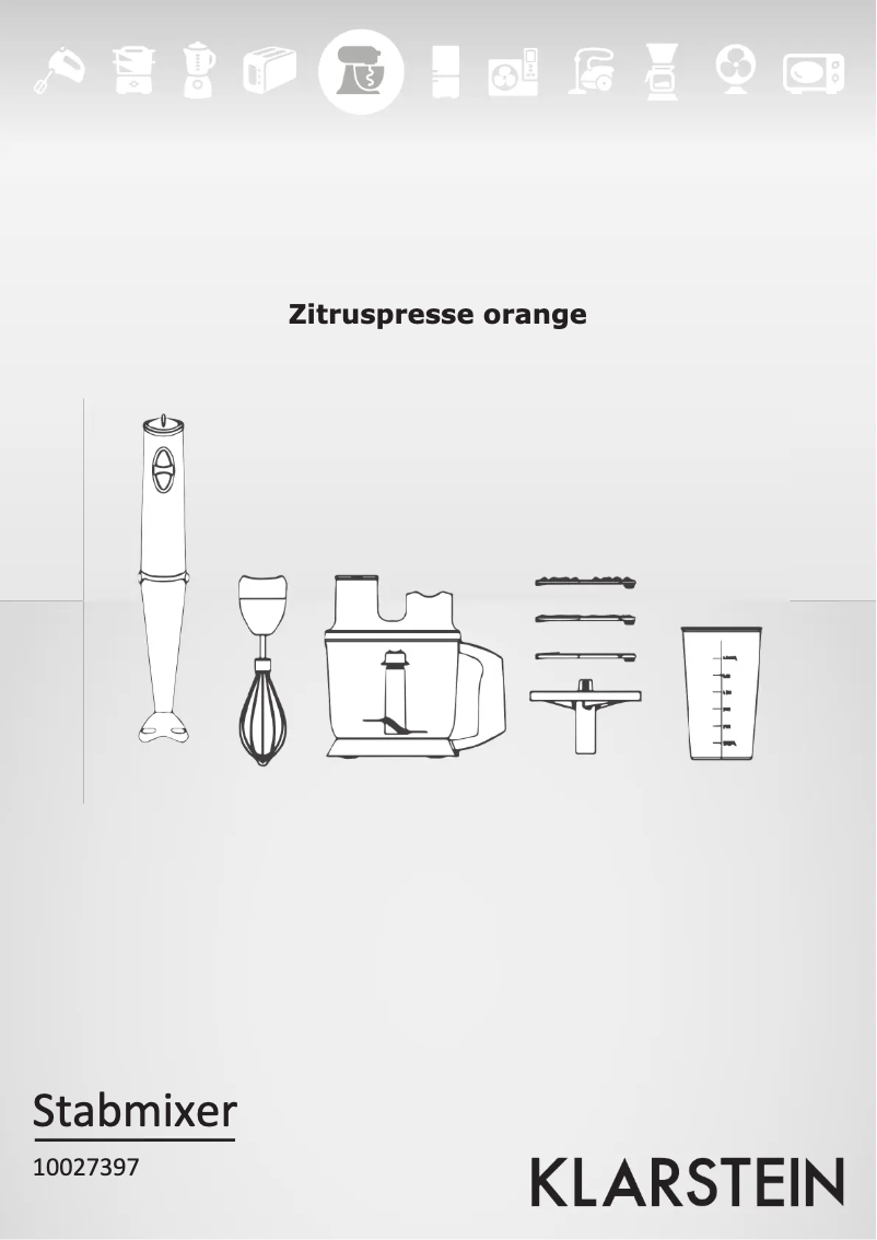 Image de la première page du manuel de l'appareil Stabmixer 10027397