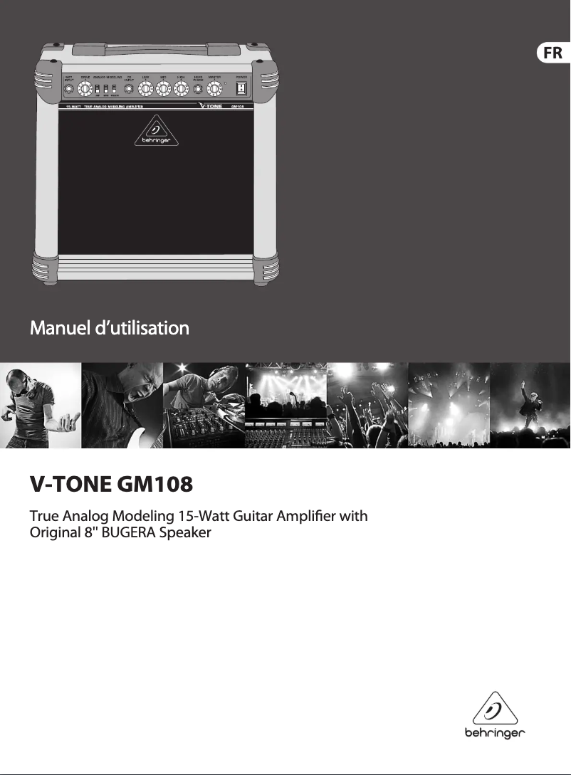 Page n°1 - Manuel utilisateur Behringer V-Tone GM108